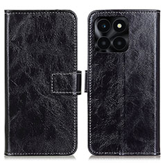 Funda de Cuero Cartera con Soporte Carcasa K04Z para Huawei Honor X6a Negro