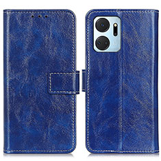 Funda de Cuero Cartera con Soporte Carcasa K04Z para Huawei Honor X7a Azul