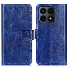 Funda de Cuero Cartera con Soporte Carcasa K04Z para Huawei Honor X8a 4G Azul