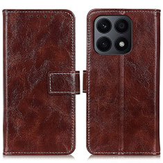 Funda de Cuero Cartera con Soporte Carcasa K04Z para Huawei Honor X8a 4G Marron