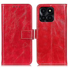 Funda de Cuero Cartera con Soporte Carcasa K04Z para Huawei Honor X8b Rojo