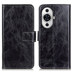 Funda de Cuero Cartera con Soporte Carcasa K04Z para Huawei Nova 11 Pro Negro