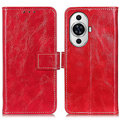 Funda de Cuero Cartera con Soporte Carcasa K04Z para Huawei Nova 11 Rojo