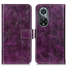 Funda de Cuero Cartera con Soporte Carcasa K04Z para Huawei Nova 9 Pro Morado