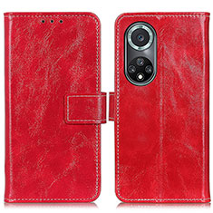 Funda de Cuero Cartera con Soporte Carcasa K04Z para Huawei Nova 9 Pro Rojo