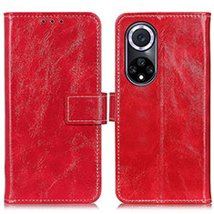 Funda de Cuero Cartera con Soporte Carcasa K04Z para Huawei Nova 9 Rojo