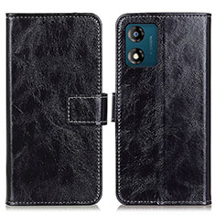 Funda de Cuero Cartera con Soporte Carcasa K04Z para Motorola Moto E13 Negro