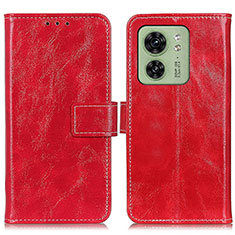 Funda de Cuero Cartera con Soporte Carcasa K04Z para Motorola Moto Edge 40 5G Rojo