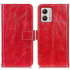 Funda de Cuero Cartera con Soporte Carcasa K04Z para Motorola Moto G53 5G Rojo