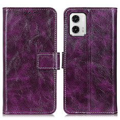 Funda de Cuero Cartera con Soporte Carcasa K04Z para Motorola Moto G73 5G Morado