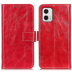 Funda de Cuero Cartera con Soporte Carcasa K04Z para Motorola Moto G73 5G Rojo