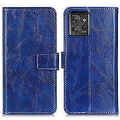 Funda de Cuero Cartera con Soporte Carcasa K04Z para Motorola ThinkPhone 5G Azul