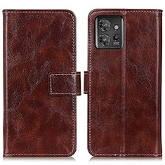 Funda de Cuero Cartera con Soporte Carcasa K04Z para Motorola ThinkPhone 5G Marron