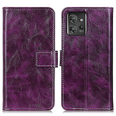 Funda de Cuero Cartera con Soporte Carcasa K04Z para Motorola ThinkPhone 5G Morado