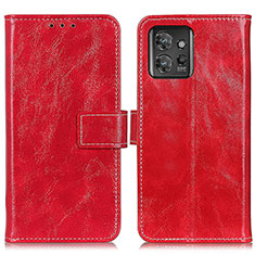 Funda de Cuero Cartera con Soporte Carcasa K04Z para Motorola ThinkPhone 5G Rojo