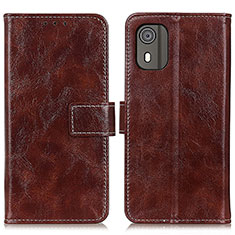 Funda de Cuero Cartera con Soporte Carcasa K04Z para Nokia C02 Marron