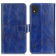 Funda de Cuero Cartera con Soporte Carcasa K04Z para Nokia C2 2nd Edition Azul