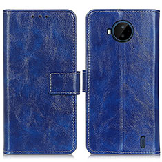 Funda de Cuero Cartera con Soporte Carcasa K04Z para Nokia C20 Plus Azul