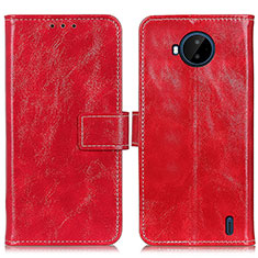 Funda de Cuero Cartera con Soporte Carcasa K04Z para Nokia C20 Plus Rojo