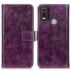 Funda de Cuero Cartera con Soporte Carcasa K04Z para Nokia C21 Plus Morado