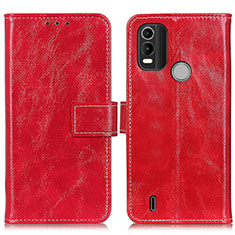 Funda de Cuero Cartera con Soporte Carcasa K04Z para Nokia C21 Plus Rojo