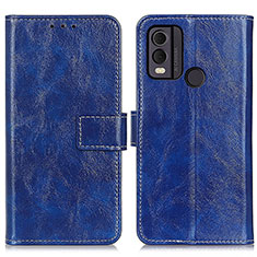 Funda de Cuero Cartera con Soporte Carcasa K04Z para Nokia C22 Azul