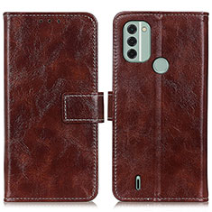 Funda de Cuero Cartera con Soporte Carcasa K04Z para Nokia C31 Marron