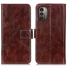 Funda de Cuero Cartera con Soporte Carcasa K04Z para Nokia G11 Marron