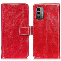 Funda de Cuero Cartera con Soporte Carcasa K04Z para Nokia G21 Rojo