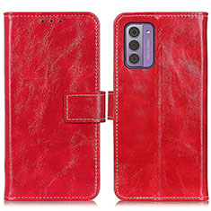 Funda de Cuero Cartera con Soporte Carcasa K04Z para Nokia G310 5G Rojo