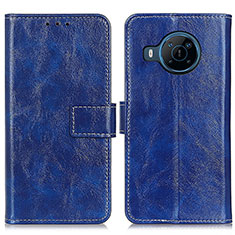 Funda de Cuero Cartera con Soporte Carcasa K04Z para Nokia X100 5G Azul