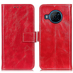 Funda de Cuero Cartera con Soporte Carcasa K04Z para Nokia X100 5G Rojo