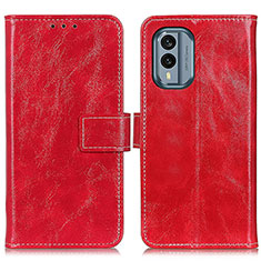 Funda de Cuero Cartera con Soporte Carcasa K04Z para Nokia X30 5G Rojo