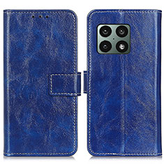 Funda de Cuero Cartera con Soporte Carcasa K04Z para OnePlus 10 Pro 5G Azul