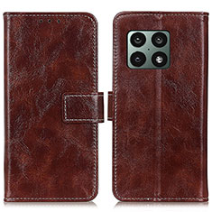 Funda de Cuero Cartera con Soporte Carcasa K04Z para OnePlus 10 Pro 5G Marron