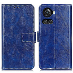 Funda de Cuero Cartera con Soporte Carcasa K04Z para OnePlus 10R 5G Azul