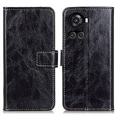 Funda de Cuero Cartera con Soporte Carcasa K04Z para OnePlus 10R 5G Negro