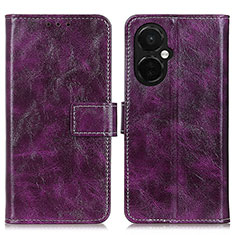 Funda de Cuero Cartera con Soporte Carcasa K04Z para OnePlus Nord CE 3 5G Morado