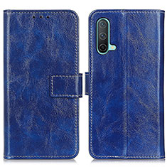 Funda de Cuero Cartera con Soporte Carcasa K04Z para OnePlus Nord CE 5G Azul