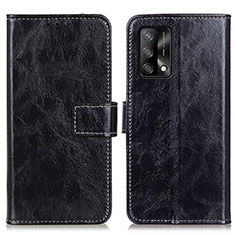 Funda de Cuero Cartera con Soporte Carcasa K04Z para Oppo A74 4G Negro