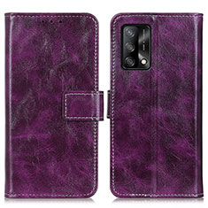 Funda de Cuero Cartera con Soporte Carcasa K04Z para Oppo F19s Morado