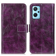 Funda de Cuero Cartera con Soporte Carcasa K04Z para Oppo K10 4G Morado