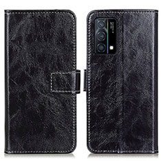 Funda de Cuero Cartera con Soporte Carcasa K04Z para Oppo K9 5G Negro