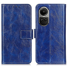 Funda de Cuero Cartera con Soporte Carcasa K04Z para Oppo Reno10 5G Azul