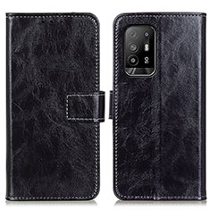 Funda de Cuero Cartera con Soporte Carcasa K04Z para Oppo Reno5 Z 5G Negro