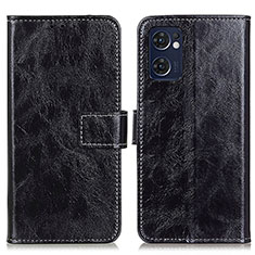 Funda de Cuero Cartera con Soporte Carcasa K04Z para Oppo Reno7 5G Negro