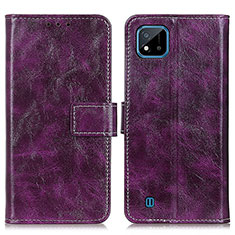 Funda de Cuero Cartera con Soporte Carcasa K04Z para Realme C11 (2021) Morado