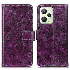 Funda de Cuero Cartera con Soporte Carcasa K04Z para Realme C35 Morado