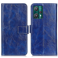 Funda de Cuero Cartera con Soporte Carcasa K04Z para Realme V25 5G Azul