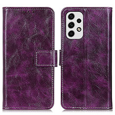 Funda de Cuero Cartera con Soporte Carcasa K04Z para Samsung Galaxy A23 4G Morado